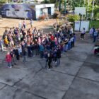 Áquila percorre pontos de Xaxim em atividade educativa