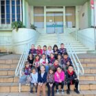 Áquila percorre pontos de Xaxim em atividade educativa